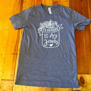Teaching is my Jam Soft Basic Grey Graphic T-shirt